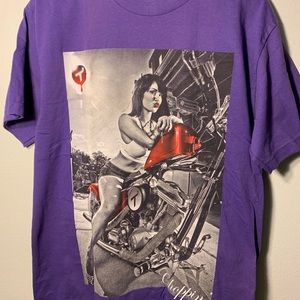 Two in the shirt. New. Fitted tee